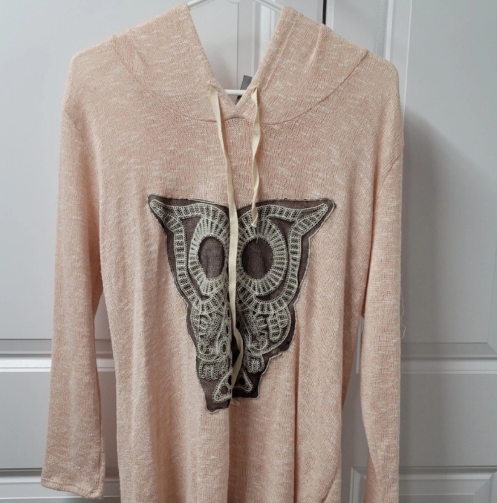 Jesse & J Sweater Women's Size 1X CUTEST Owl Hooded